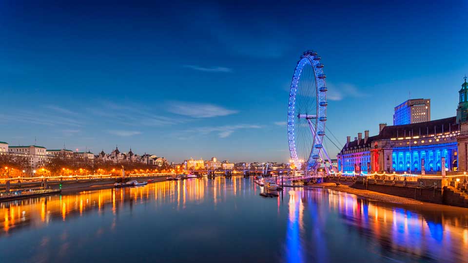 London eye in sunset